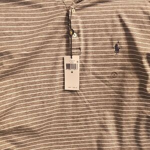 Polo by Ralph Lauren Men's Brown Striped Shirt
